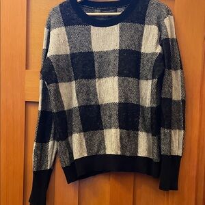 Banana Republic Black and Gray Textured Sweater